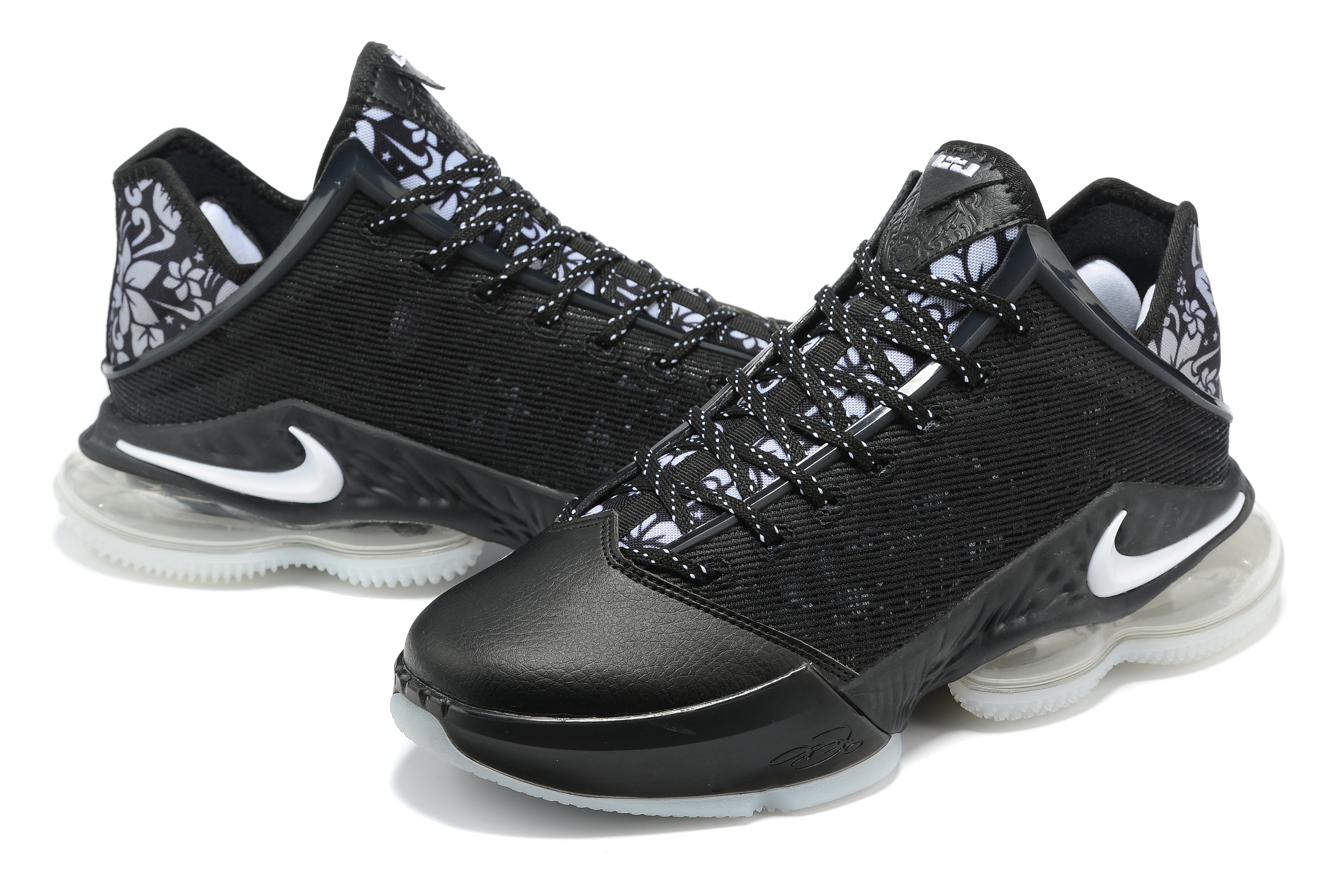 2022 Nike LeBron James 19 Low Black White Shoes